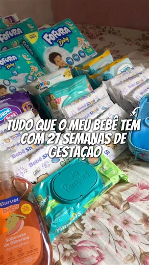 Tudo que o meu bebê tem com 27 semanas de gestação #gestante #gestação #gravidinhas #fraldas #RotinaDeMãe #Compartilhe #viral #videododia #superreels | Daniela Oliveira