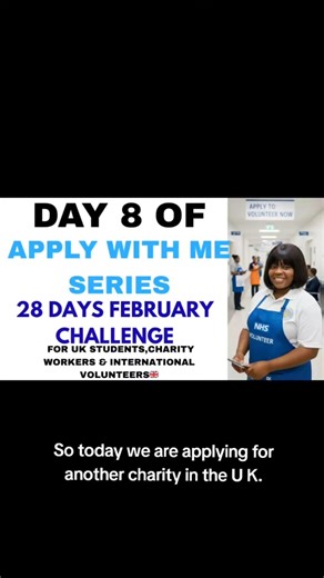 Day 8 of my Apply With Me UK Volunteer Challenge#ApplyWithMeUK