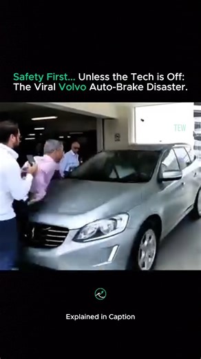 The Entrepreneur Wave on Instagram: "That viral Volvo “auto-brake fail” wasn’t what most people thought. 🚗⚠️ The clip showed a dealership demo where the car rolled into two staff members but the truth mattered. It wasn’t the CEO driving, and the vehicle didn’t even have pedestrian detection enabled. The safety system everyone blamed… wasn’t active. Lesson learned? Auto-braking only works when it’s turned on, and it can be overridden by the driver. That’s exactly why Volvo now warns dealers neve