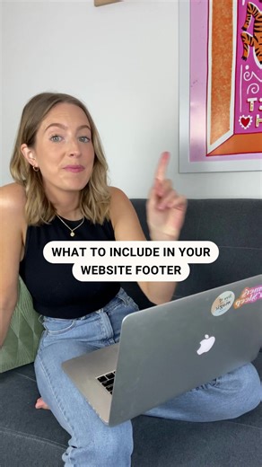 What you NEED to include in your footer 👇 With your footer being the ONE thing that consistently shows up at the bottom of EVERY page on your website, you want to make sure you’re making good use of this prime real estate 🏡 To make things easier, we’ve put together a helpful guide of all the elements you should have in your footer design to keep your visitors engaged and taking action on your site 👩‍💻 Want the full list and some footer design inspo? Head to our latest blog post or YouTube vi