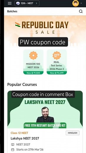 PW coupon code 2027 Batches| get upto 70% discount on all PW Batches #pwcouponcode #pw