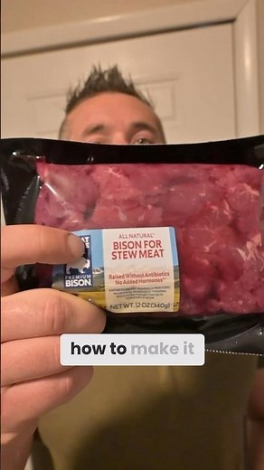 High protein bison 🦬 stew for meal prep. Easy to make!