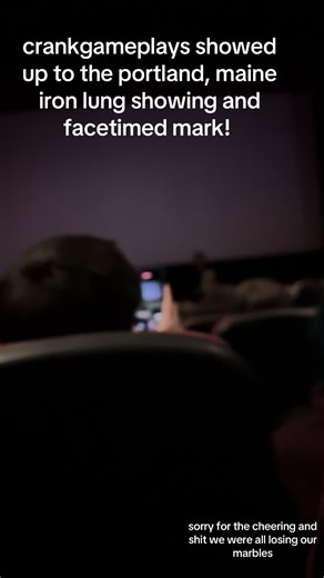 went to go see iron lung last night and was surprised to see ethan showed up and called mark!! was literally starstruck and i highly recommend the film ^^ #markiplier #ironlung #crankgameplays sorry it’s not a7x related i just needed to post the full video somewhere because omfg