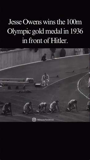 93K views · 23K reactions | Jesse Owens wins the 100m Olympic gold medal in 1936 in front of Hitler. | African and Black History AfricanArchives | Facebook