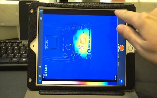 使用FLIR ONE PRO使用热像仪连接延长线检查PCB（原版无字幕介意勿看！请绕道！）