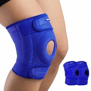 AVIDDA Knee Brace for Meniscus Tear Arthritis Pain Open Patella Stabilizers Non Slip Knee Support for Men Women Comfort Neoprene Knee Wrap for Weightlifting Running, Small, Blue,1Pack