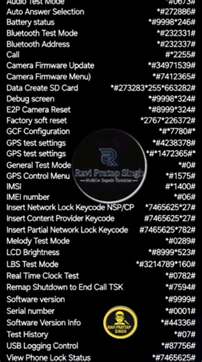Samsung Secret Codes & Hacks 🛠️📲✅ #SamsungSecretCodes #SamsungHacks #MobileTips #EngineeringCode #PhoneTricks | Ravi Pratap Singh