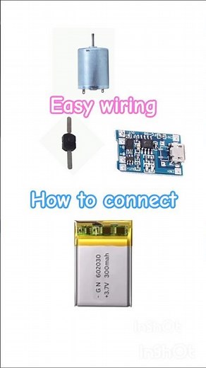 ⚡ Mini Motor Wiring with Battery + Switch + Charging Module 🔋 | Full DIY Setup 🔥 #viralshort