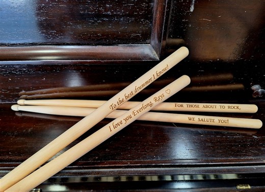 Personalized Drumsticks Laser Engraved for Your Favorite Drummer - Etsy