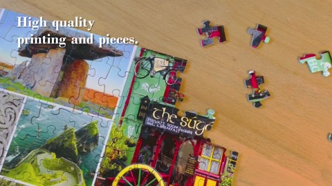 Re-marks Retro Dogs Puzzle, 300-Piece Jigsaw Puzzle for All Ages