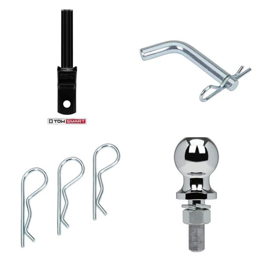 TowSmart Class 2 3,500 lb. Hitch Ball Mount with 2 in. Ball, Bent Hitch Pin and Clips Combo (5-Piece) - The Home Depot