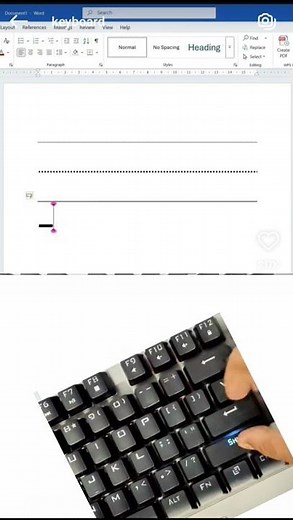 How to Insert a Line in Word Using Only Your Keyboard #shorts #computer