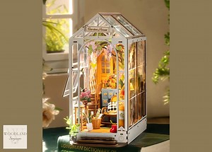 DIY Garden House Book Nook Kit With LED Lights | Miniature Bookshelf Diorama, Shelf Insert Bookend - Unique Home Decor & Perfect Gift Idea - Etsy UK