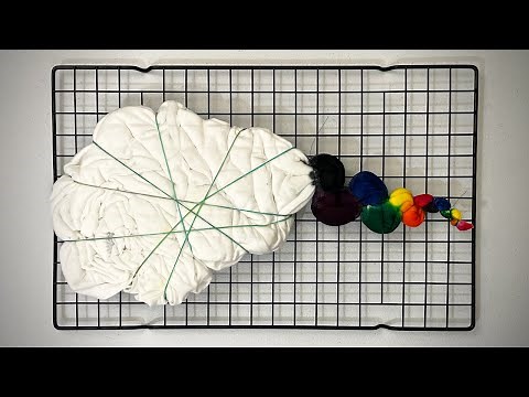 How to Tie Dye : Neon Rainbow FISHING LINE Mandala