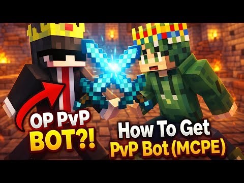 How To Get PvP Bot in Minecraft PE 😈⚔️ | Full PvP Practice World Tutorial!