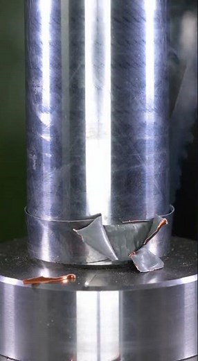 Exploding bullet on hydraulic press #hydraulicpress #crushing #crush