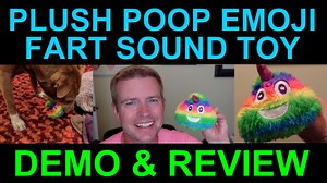 Watch Unicorn Poop Emoji Fart Sounds Plush Toy Dog Kid Gag Gift on Amazon Live