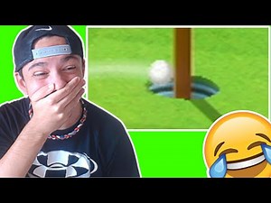 POOFESURES BIGGEST RAGE YET?! 😂😂😂 Poofesure tries to get a hole in one on wii sports golf reacton!!!