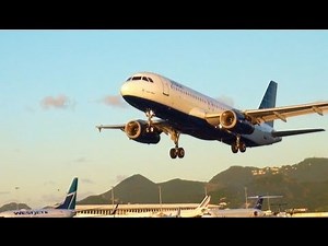 JetBlue A320 Action at SXM: A Compilation of 4 Landings & Takeoffs