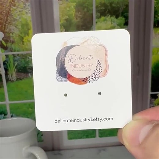 Earring Cards, 2 X 2" 120 Qty, Custom Earring Cards, Personalized Earring Display Cards, Jewelry Cards, Rounded Square, SH0002-01-E - Etsy