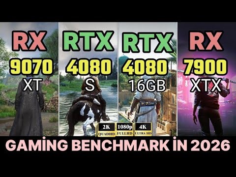 RX 9070XT VS RTX 4080 VS RTX 4080 SUPER VS RX 7900XTX FHD+ 2K + 4K GAMING TEST DLSS4 VS FSR4