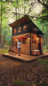 Stunning tiny cabin in the woods 😍🏠 Do you think you could live here? Let us know your thoughts below 👇 Credit: Unknown (Dm for credit) #Smallhomes #Tinyhomeliving #Cabinhouse #Tinyhomes #Cabinsdaily | Tiney Homes Life