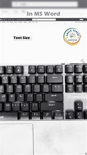 Change Text Size Instantly in MS Word with This Hidden Shortcut!#wordshorts #keyboard #shorts#yt