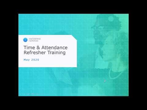 Time & Attendance Refresher Training for Timekeepers and Master Timekeepers