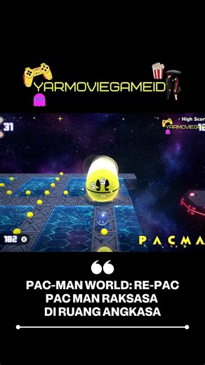 PACMAN RAKSASA DI LUAR ANGKASA #pacman #pacmanretro #gamenostalgia #games #gameplay #gameretro