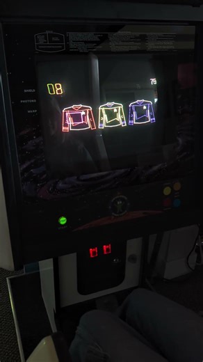 Sega G80 Star Trek 2. Red shirt guy always dies.