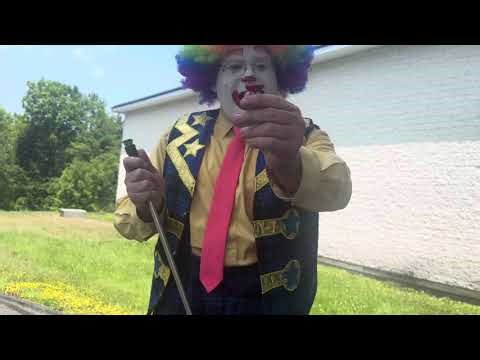 Adventures with Tickles the Clown : pressure washing in Maine