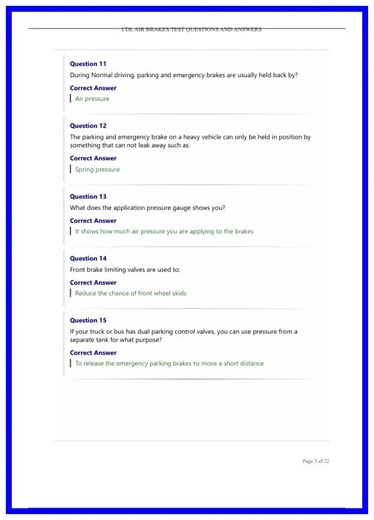 CDL AIR BRAKES TEST QUESTIONS AND ANSWERS 636x882