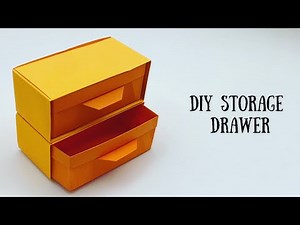 DIY PAPER CHEST OF DRAWERS / Paper Craft / Easy Origami Storage Box DIY /Desk Organizer Drawer