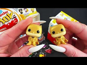 🔥 OMG! I found Rare Golden Batman! Kinder Joy Funko DC ASMR Unboxing!