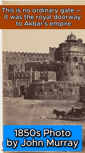 122K views · 3.3K reactions | The Delhi Gate of Agra Fort — once the royal entrance to Akbar’s empire. Captured by John Murray in the 1850s, it still stands as a silent guardian of Mughal glory.  A masterpiece of red sandstone, echoing the power, pride, and artistry of an age long gone. #MughalHistory #AgraFort #JohnMurray #MughalArchitecture #HistoryInFocus #MughalUnity | Mughal Unity | Facebook