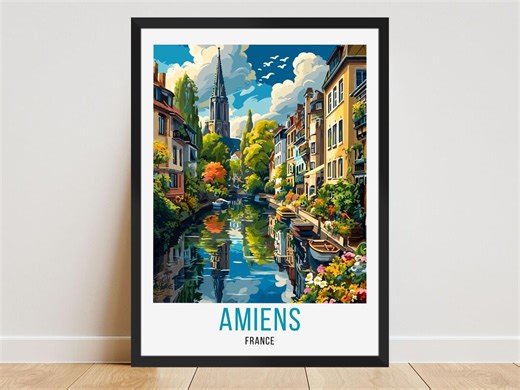 Amiens Travel Poster, Amiens Travel Print, Amiens France Wall Art, Amiens Home Decor, Amiens France Posters, Amiens Artwork Gifts Prints - Etsy