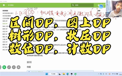 【海狸OI】区间DP，图上DP，树形DP，状压DP，数位DP，计数DP