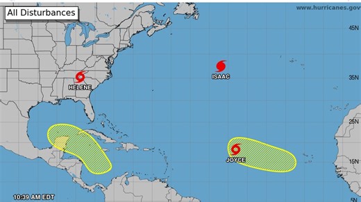 Hurricane Isaac, Tropical Storm Joyce form in Atlantic, but watch developing system in Caribbean