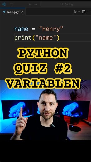 Variablen Quiz #2 | Was ist die Ausgabe? #python #pythonlernen #programmieren