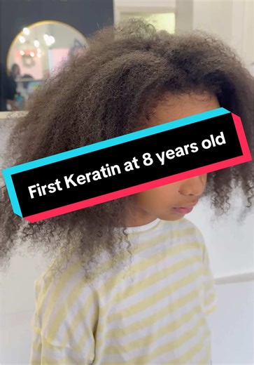 First Keratin Treatment for 8-Year-Old with Curly Hair