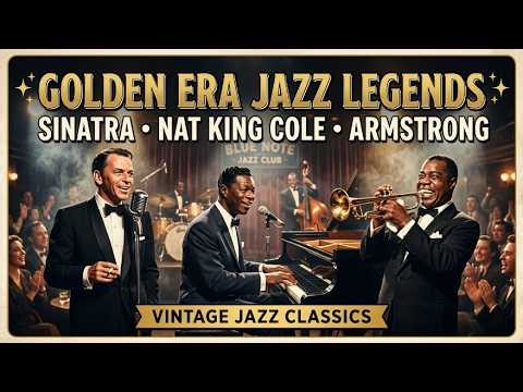 Golden Era Jazz Legends ✨ Sinatra, Nat King Cole & Armstrong | Vintage Jazz Classics