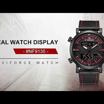 Top 10 brands丨NAVIFORCE multifunctional LED Digital steel watch review real watch display NF9135
