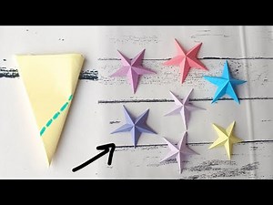 How to make star with paper/3d star/Paper star without glue/No glue paper star/Easy 3d star