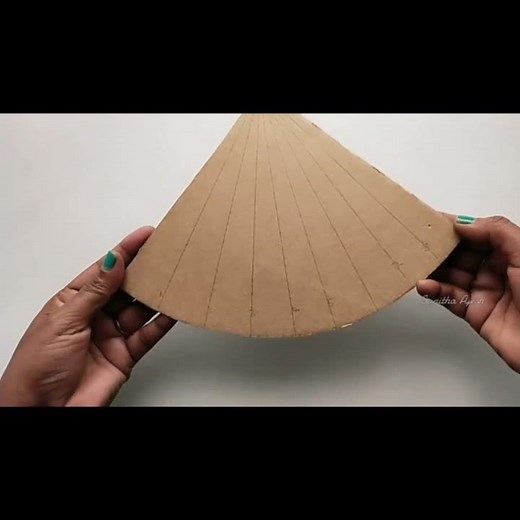 How to make a simple cone shaped origami christmas tree using cardboard/paper for craft tutorial #3