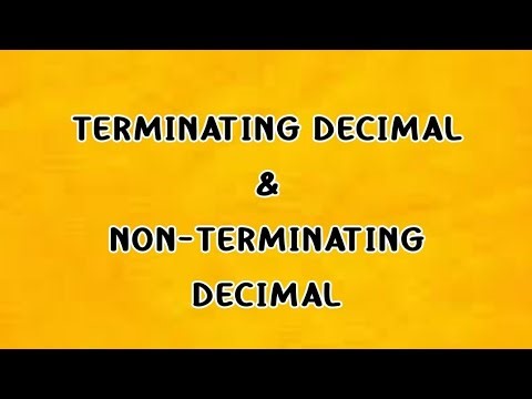26052 Terminating Decimal and Non-Terminating Decimal