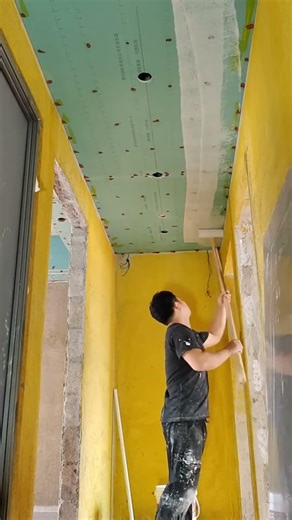 Ceiling Roller Painting | Smooth Finish #shorts #construction