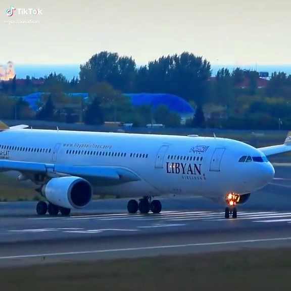 Libyan Airlines A330 takeoff at Istanbul Atatürk airport #justaviation #istanbul #fyp