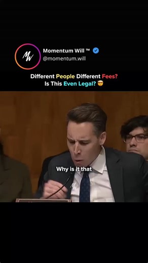 Momentum Will ™ | Business | Wisdom | Why Does the Person Next to You Pay Less? 👇 During a hearing of the United States Senate Homeland Security Committee, Josh Hawley... | Instagram