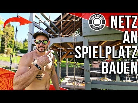 Richtig Kletternetz an Spielplatz bauen