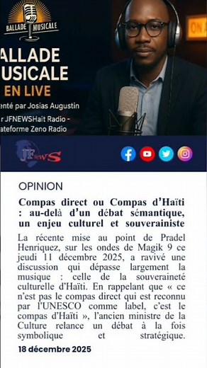 Compas direct ou Compas d’Haïti : au-delà d’un débat sémantique, un enjeu culturel et souverainiste